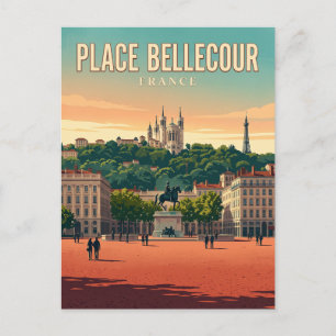 Place Bellecour Frankreich Postkarte