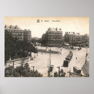 Place Darcy, Dijon, Frankreich Vintag Poster