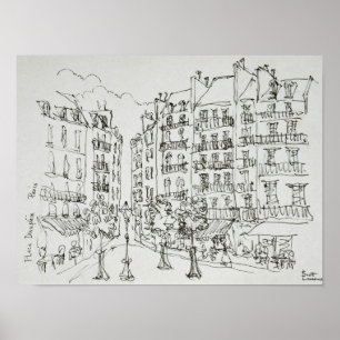 Place Dauphine, Ile de la Cite  Paris, Frankreich Poster