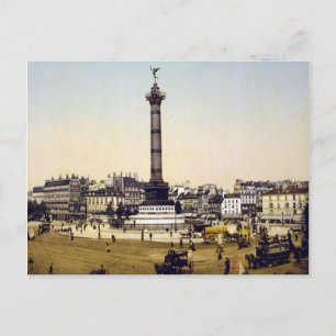 Place de la Bastille, 1900, Paris Postkarte