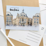 Place de la Bourse Bordeaux Frankreich Postkarte<br><div class="desc">Wasserfarbe per Hand. Foto aus Bordeaux,  Frankreich.</div>