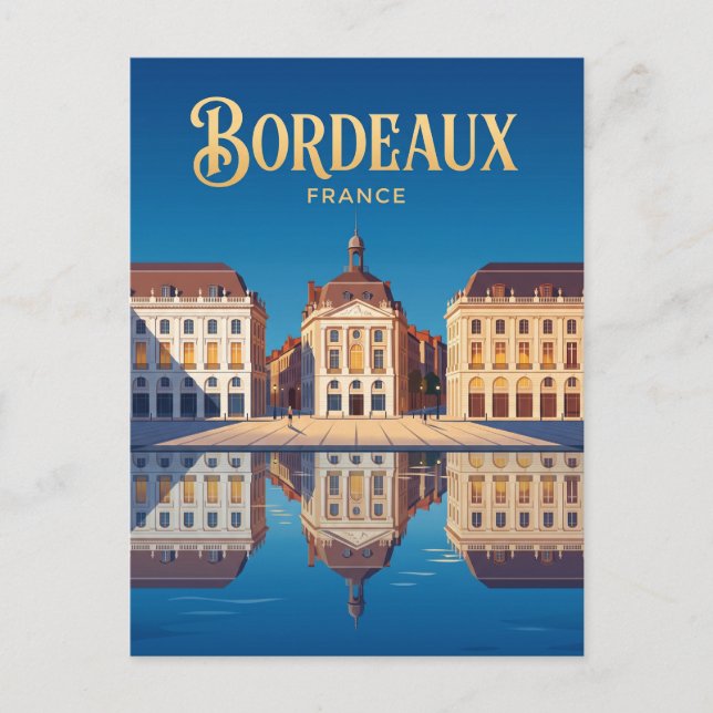 Place de la Bourse Frankreich Postkarte (Vorderseite)