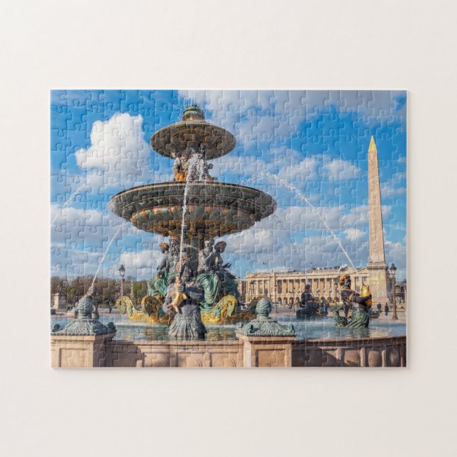 Place de la Concorde and obelisk - Paris, Frankrei Puzzle (Horizontal)