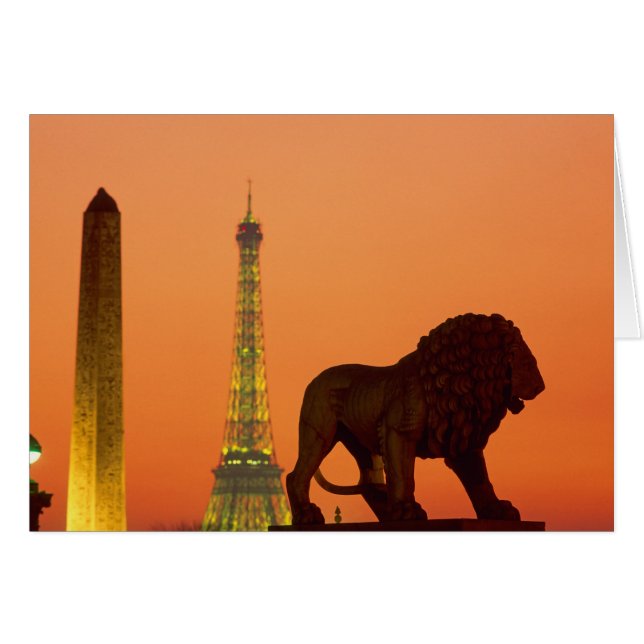 Place de la Concorde; Eiffelturm; Obelisk; (Vorderseite (Horizontal))