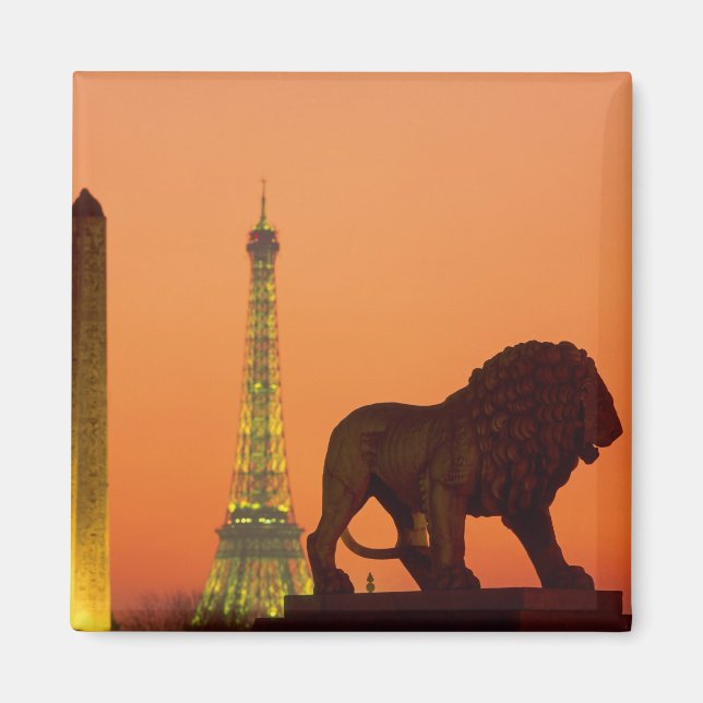 Place de la Concorde; Eiffelturm; Obelisk; Magnet (Vorne)
