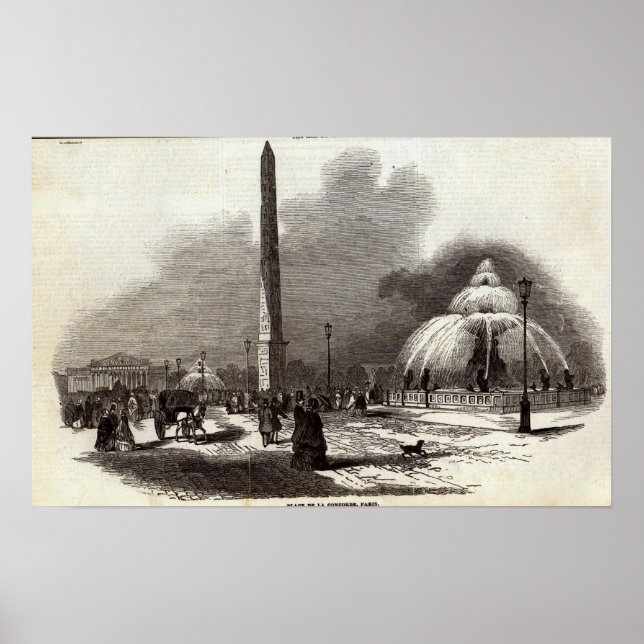 Place de la Concorde, Paris Poster (Vorne)
