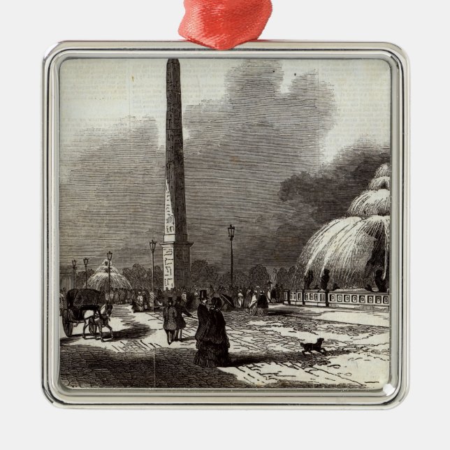 Place de la Concorde, Paris Silbernes Ornament (Vorne)