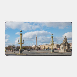 Place de la Concorde und Obelisk - Paris, Frankrei Schreibtischunterlage