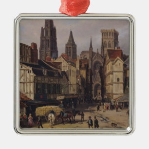 Place de la Haute-Vieille-Ausflug, Rouen, 1824 Silbernes Ornament