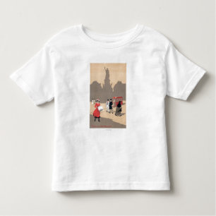 Place- de la Republiquekunst-Deko-Szene Kleinkind T-shirt