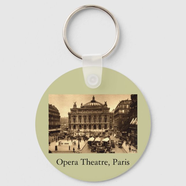 Place de l'Opera, Paris Frankreich c1925 Vintag Schlüsselanhänger (Vorderseite)