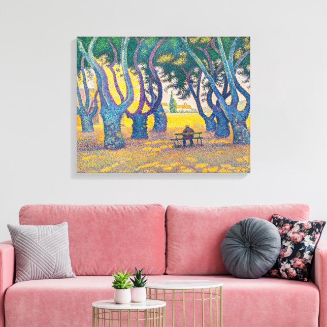 Place des Lices, St. Tropez | Paul Signac | Leinwanddruck (Insitu (Wohnzimmer))