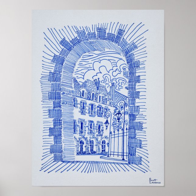 Place des Vosges | Marais, Paris, Frankreich Poster (Vorne)