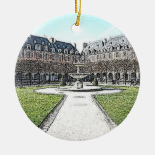 Place Des Vosges Square Paris Weihnachtsgeschenk Keramik Ornament