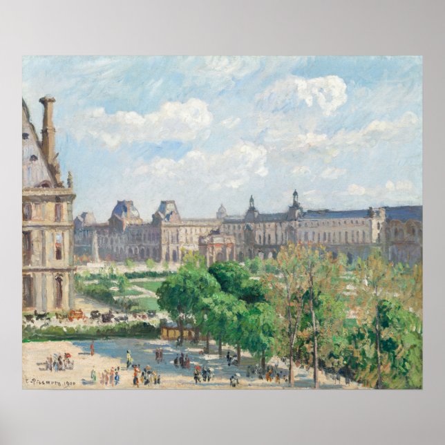 Place du Carrousel, Paris (1900), by Pissarro Poster (Vorne)