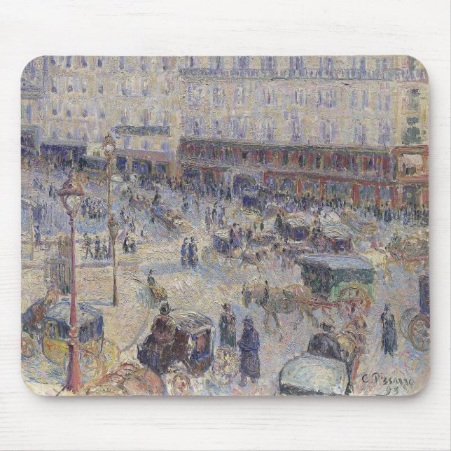 Place du Havre, Paris by Pissarro Mousepad (Vorne)