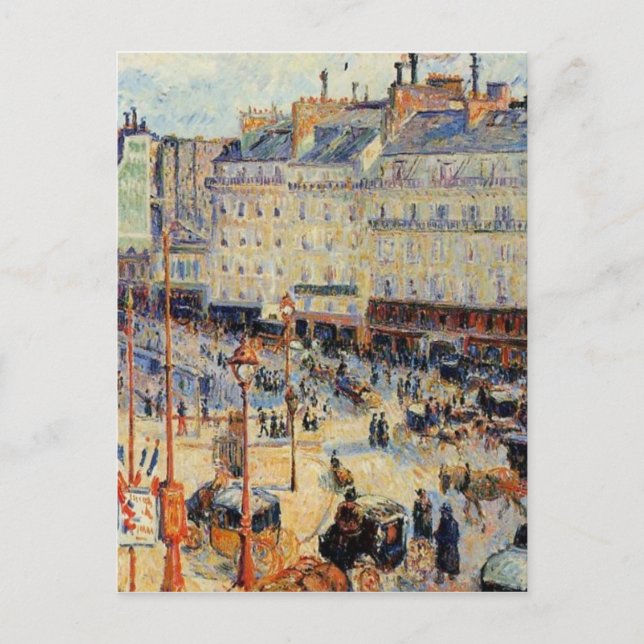 Place du Havre, Paris, Camille Pissarro Postkarte (Vorderseite)