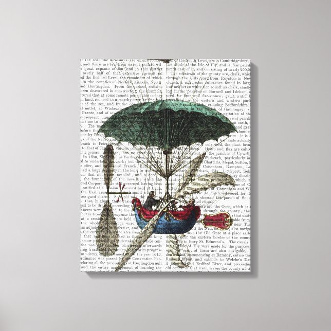 Place Du Louvre Hot Air Ballon Leinwanddruck (Vorderseite)