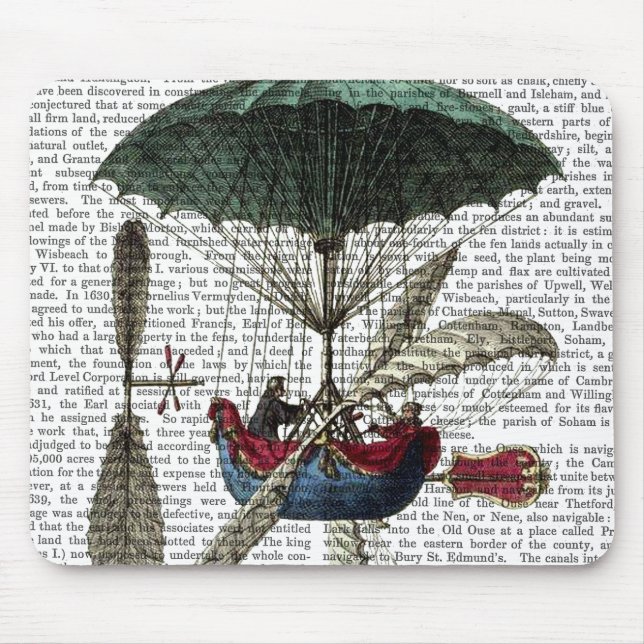 Place Du Louvre Hot Air Ballon Mousepad (Vorne)