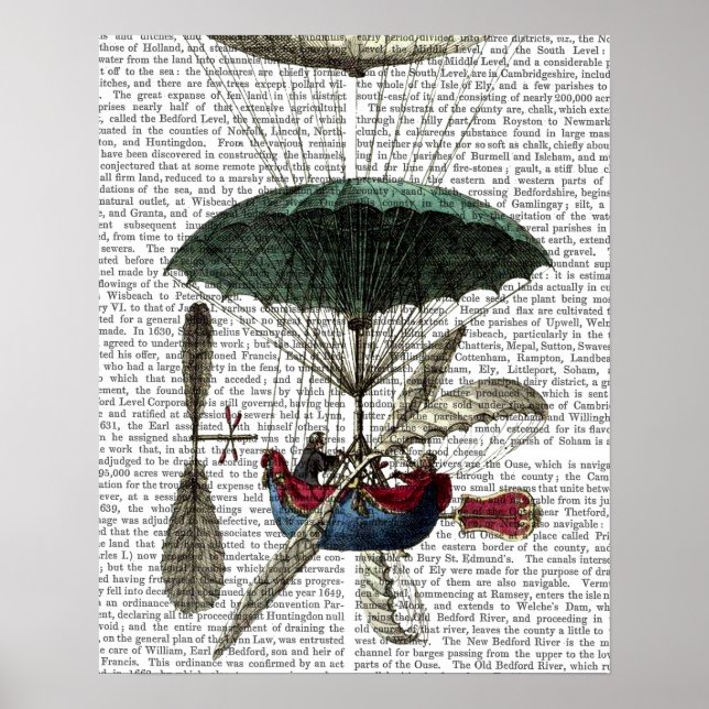 Place Du Louvre Hot Air Ballon Poster (Vorne)