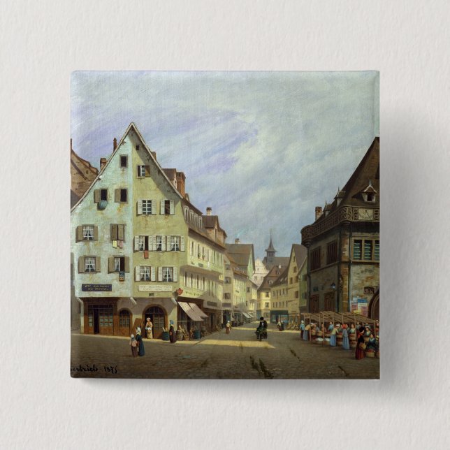 Place du Marken-Zusatz-Frucht, Colmar, 1875 Button (Vorderseite)
