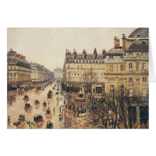 Place du Theater Francais, Paris Rain by Pissarro (Vorderseite (Horizontal))