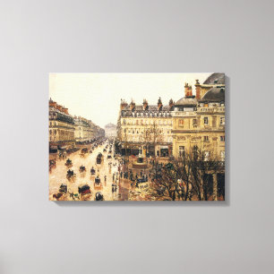 Place du Theater Francais, Paris Rain by Pissarro Leinwanddruck