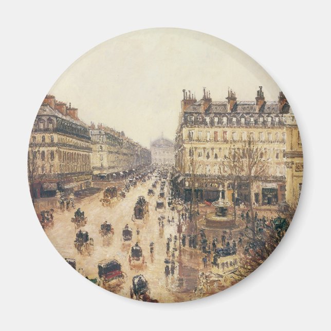 Place du Theater Francais, Paris Rain by Pissarro Magnet (Vorne)
