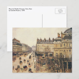 Place du Theater Francais, Paris Rain by Pissarro Postkarte