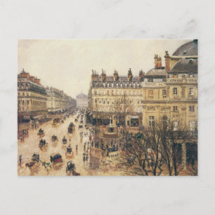 Place du Theater Francais, Paris Rain by Pissarro Postkarte