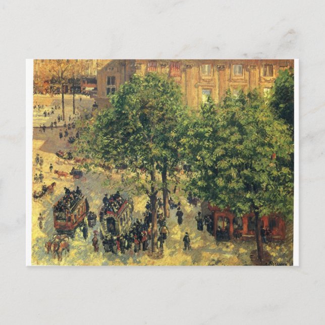 Place du Theater-Francais, Spring Camille Pissarro Postkarte (Vorderseite)