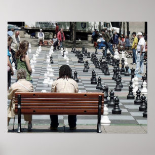 Place Émilie-Gamelin in Montreal, Schach im Park Poster
