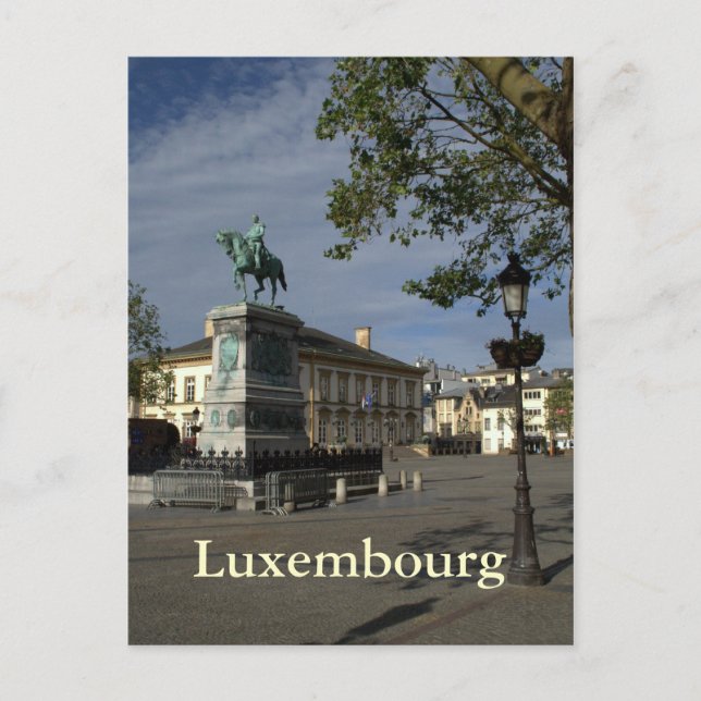 Place Guillaume II, Luxemburg Postkarte (Vorderseite)
