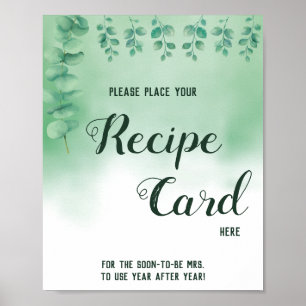 Place Recipe Karte Hier Eukalyptus Duschgel Poster