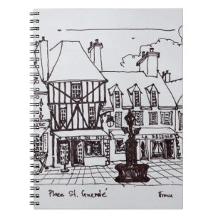 Place Saint-Guenole, Concarneau  Bretagne Notizblock