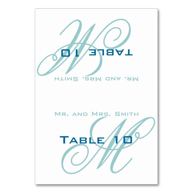 Place Setting Monogram Tischnummer (Vorderseite)