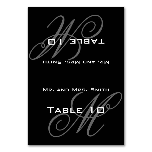 Place Setting Monogram Tischnummer (Vorderseite)