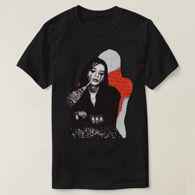 Placebo Rock Band, Malko Schwarzweiß-Design T-Shirt (Design vorne)