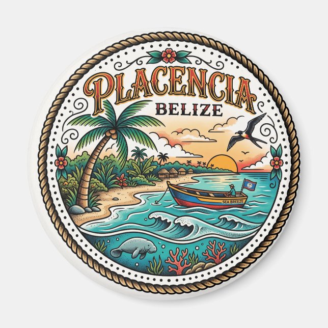 Placencia-Halbinsel Belize Magnet (Vorne)