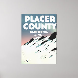 Placer County California Ski-Poser Leinwanddruck