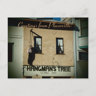 Placerville hängend man alte hängende Stadt Postka Postkarte