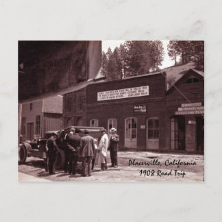 Placerville, Kalifornien1908 Road Trip Postkarte