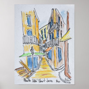 Placette Abbe Robert Jarred   Old Nice, France Poster