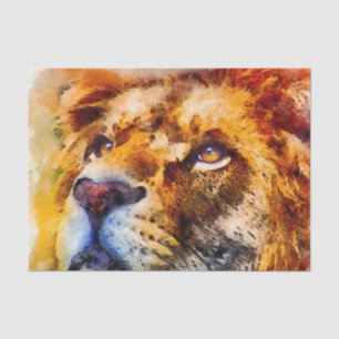 Placid Lion Face Seidenpapier