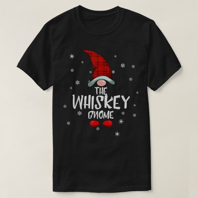 Placidity Whiskey Gnome Family Christmas Pajama Wh T-Shirt (Design vorne)