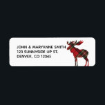 Pläd Moose Return Address Label<br><div class="desc">Pläd Moose Return Address Label</div>