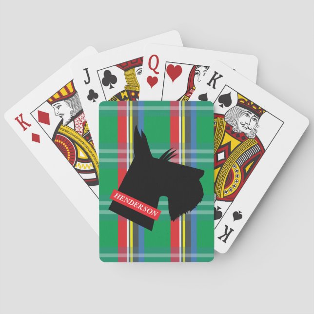 Plädoyer von Scottish Terrier Personalized Playing Spielkarten (Rückseite)
