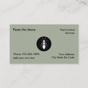 Plage-Kontrollen-Dienstleistungen Visitenkarte