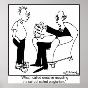 Plagiarismus oder Recycelnd Poster