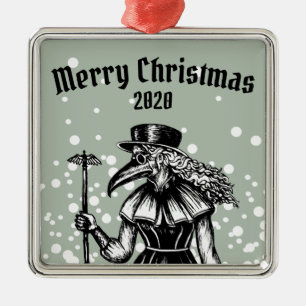 Plague Doctor Christmas Ornament Aus Metall